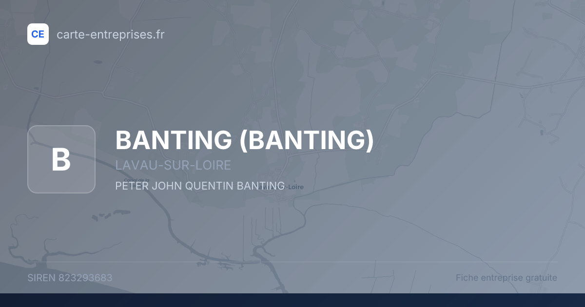 BANTING — 823293683 — fiche entreprise