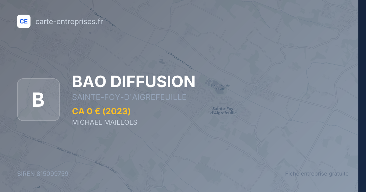 BAO DIFFUSION — 815099759 — fiche entreprise