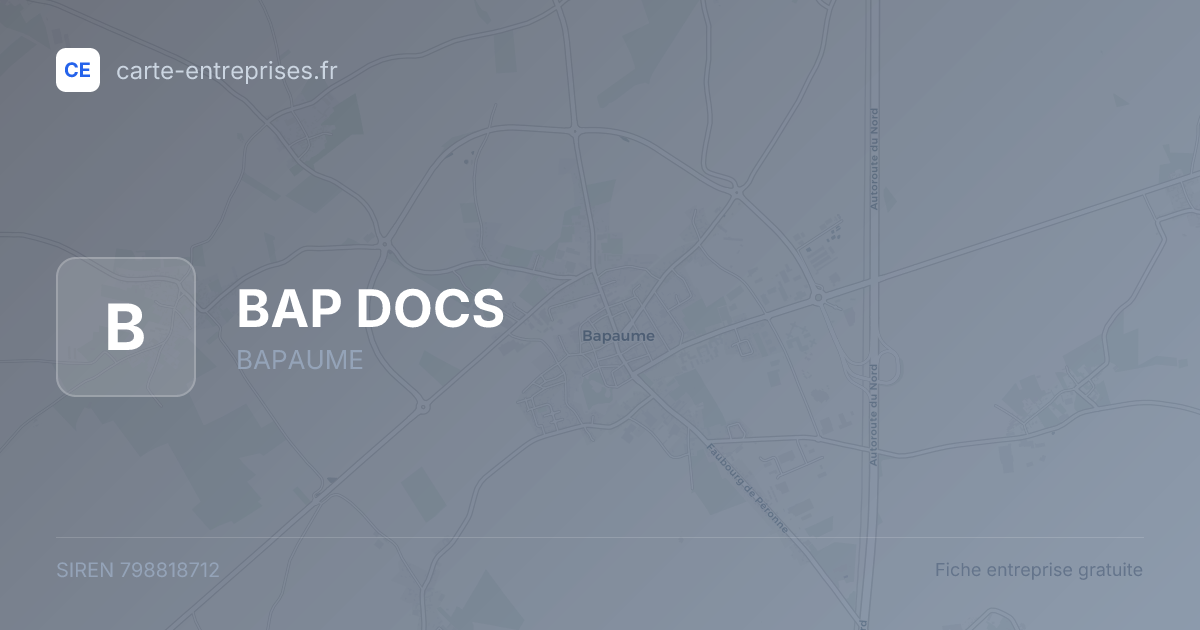 BAP DOCS — 798818712 — fiche entreprise