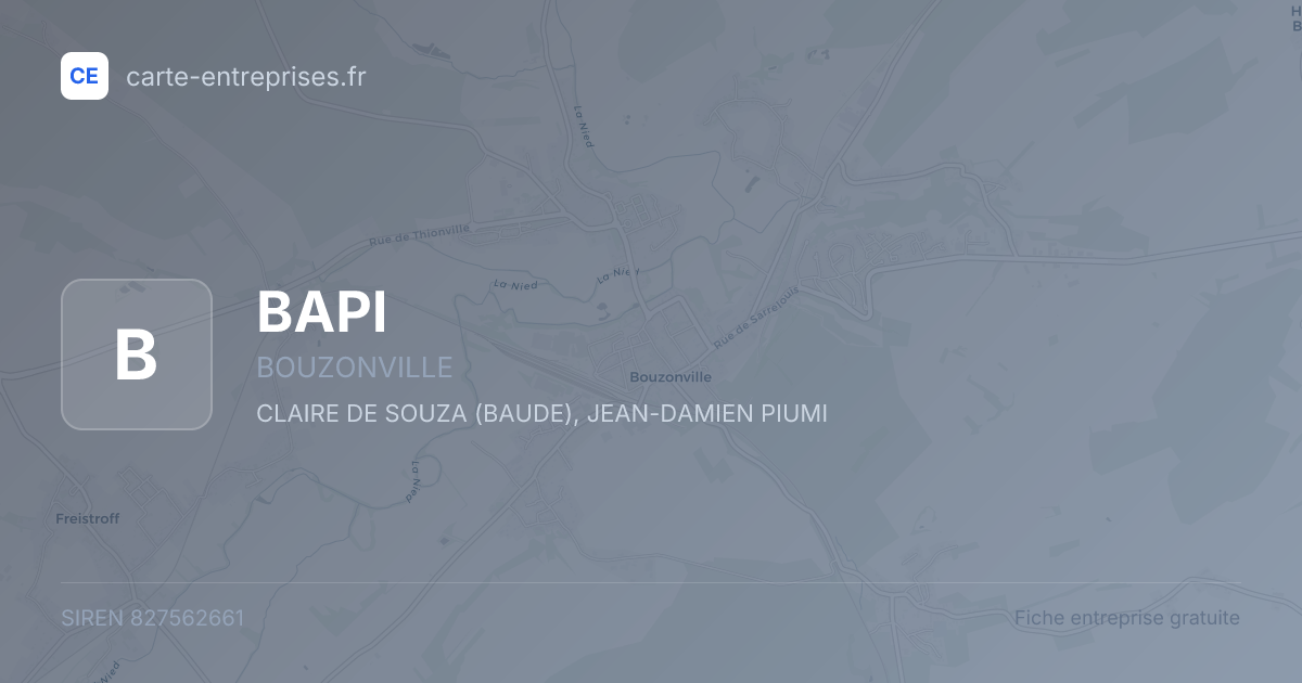 BAPI — 827562661 — fiche entreprise