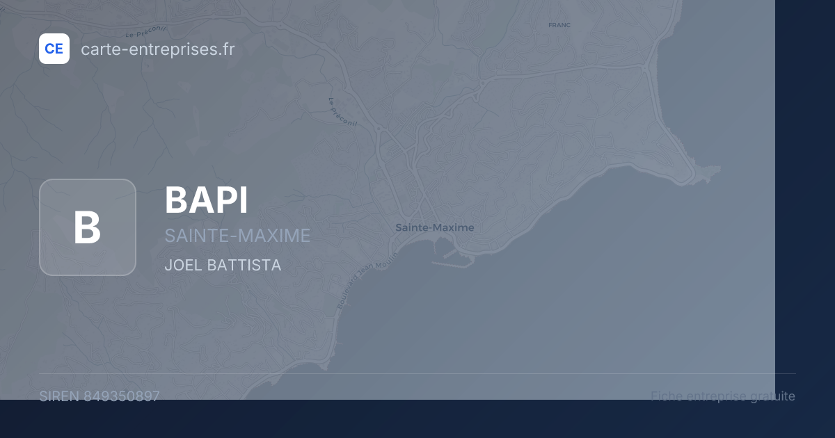 BAPI — 849350897 — fiche entreprise