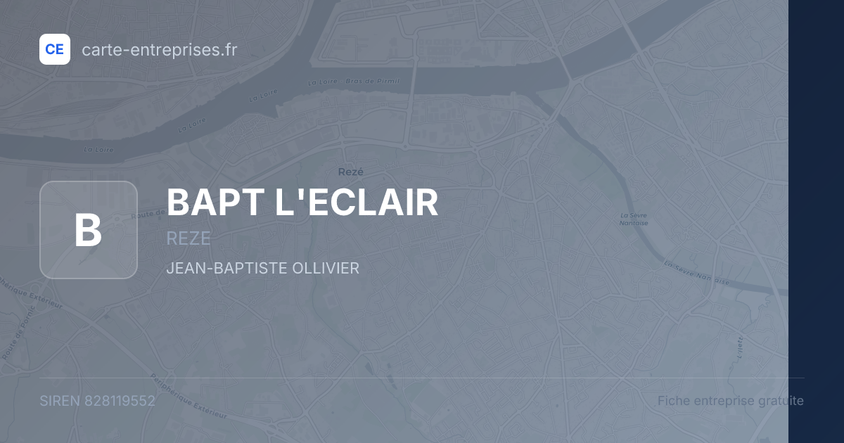 BAPT L'ECLAIR — 828119552 — fiche entreprise
