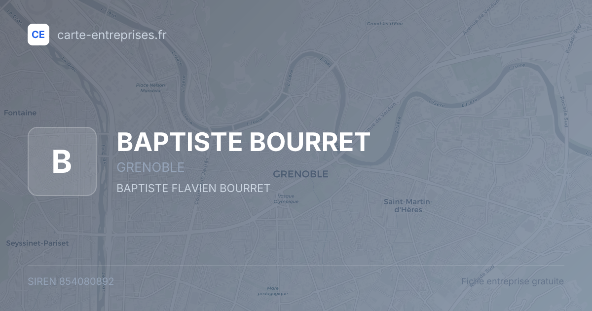 BAPTISTE BOURRET — 854080892 — fiche entreprise