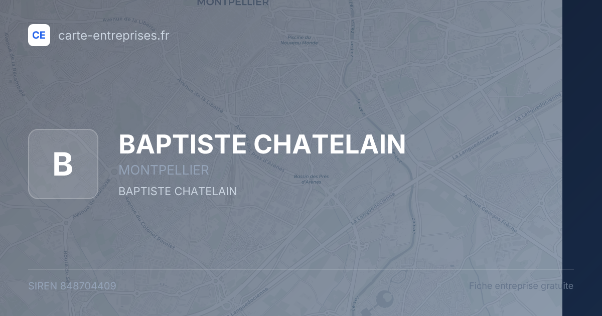 BAPTISTE CHATELAIN — 848704409 — fiche entreprise