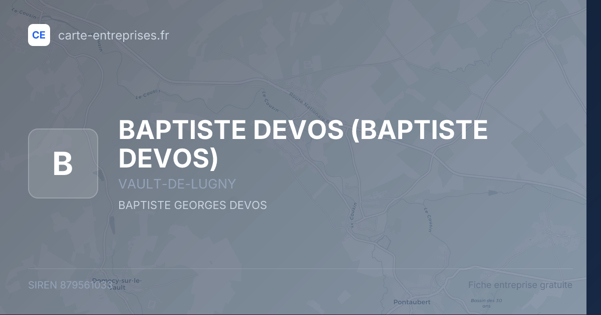 BAPTISTE DEVOS — 879561033 — fiche entreprise