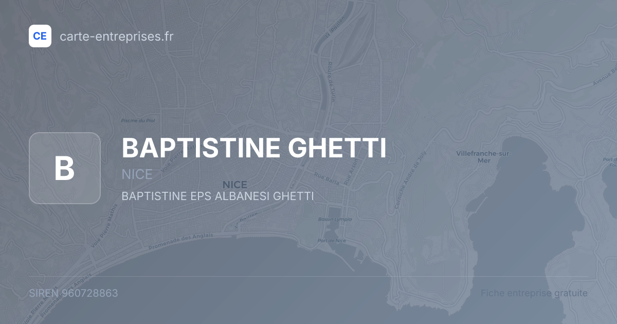BAPTISTINE GHETTI — 960728863 — fiche entreprise
