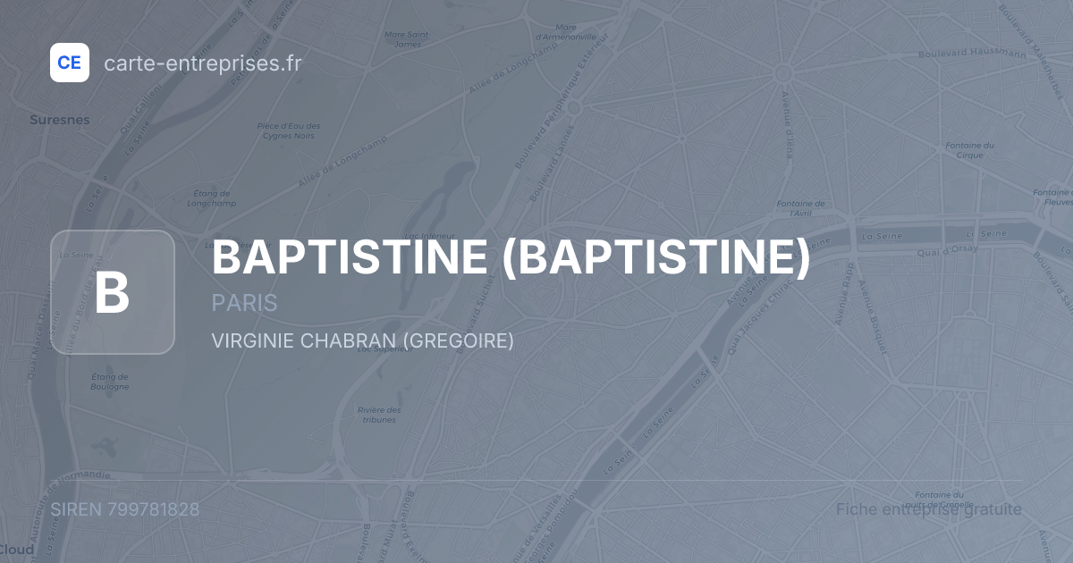 BAPTISTINE — 799781828 — fiche entreprise