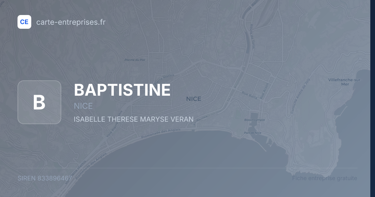 BAPTISTINE — 833896467 — fiche entreprise