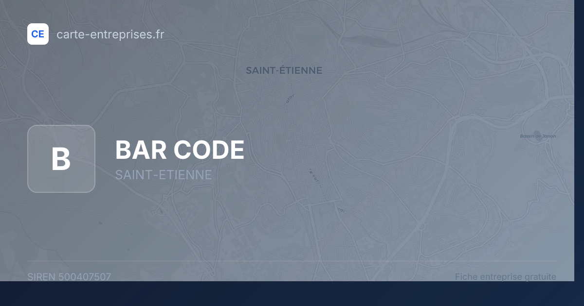 BAR CODE — 500407507 — fiche entreprise