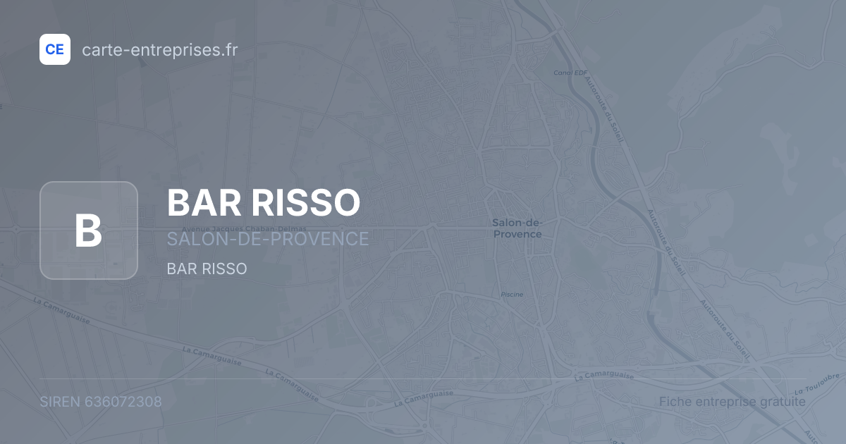 BAR RISSO — 636072308 — fiche entreprise