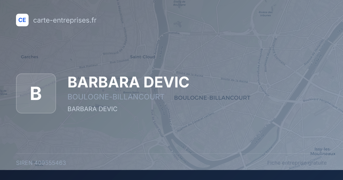 BARBARA DEVIC — 409555463 — fiche entreprise