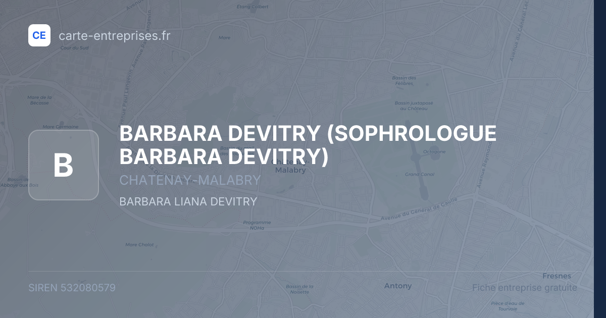 BARBARA DEVITRY (SOPHROLOGUE BARBARA DEVITRY) — 532080579 — fiche entreprise
