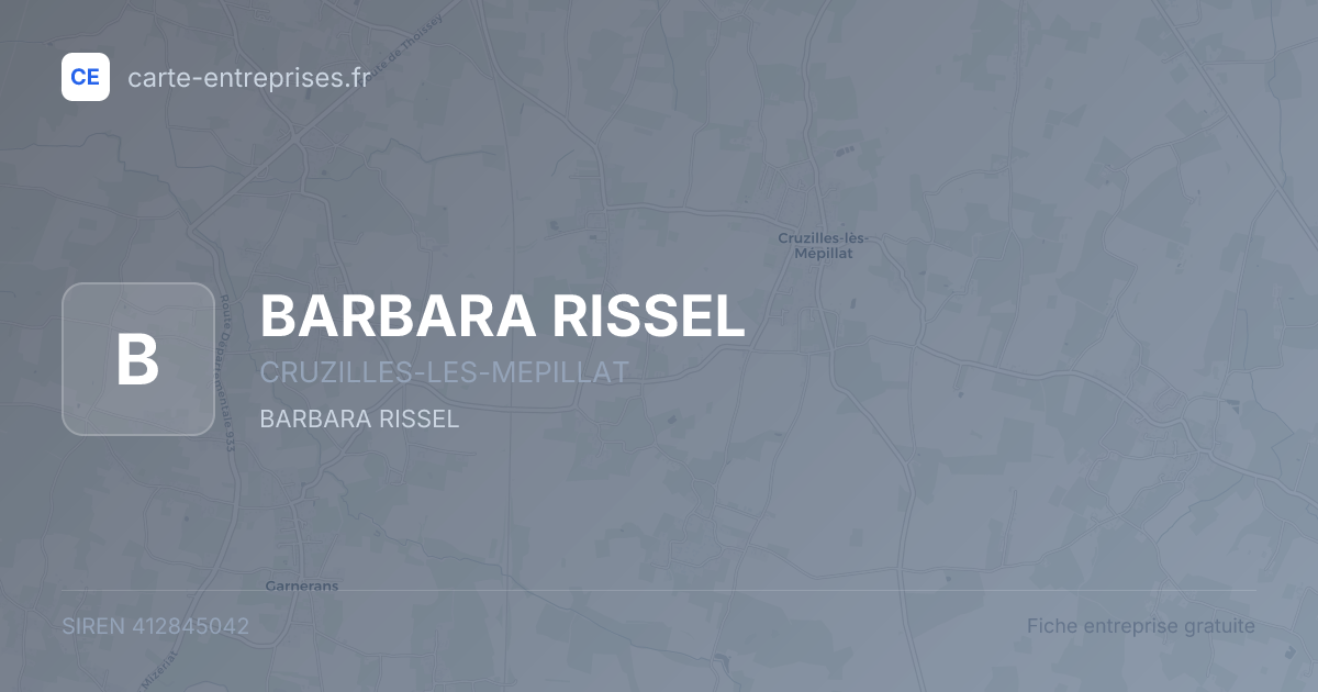 BARBARA RISSEL — 412845042 — fiche entreprise