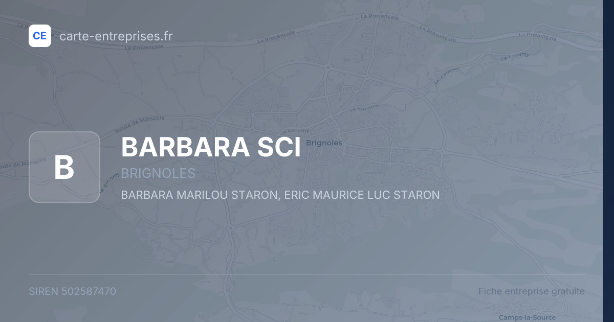 BARBARA SCI — 502587470 — fiche entreprise