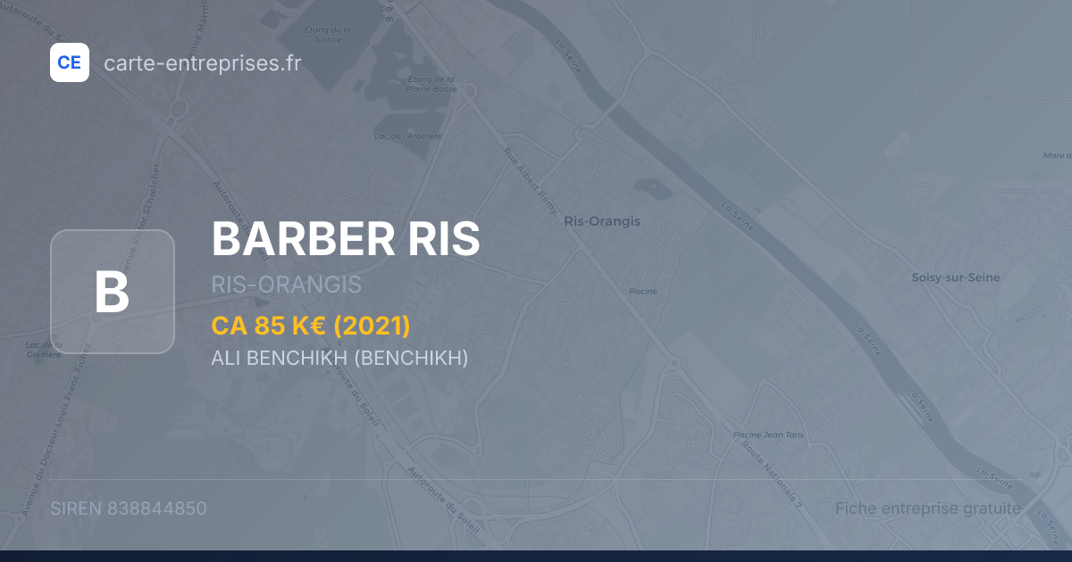 BARBER RIS — 838844850 — fiche entreprise