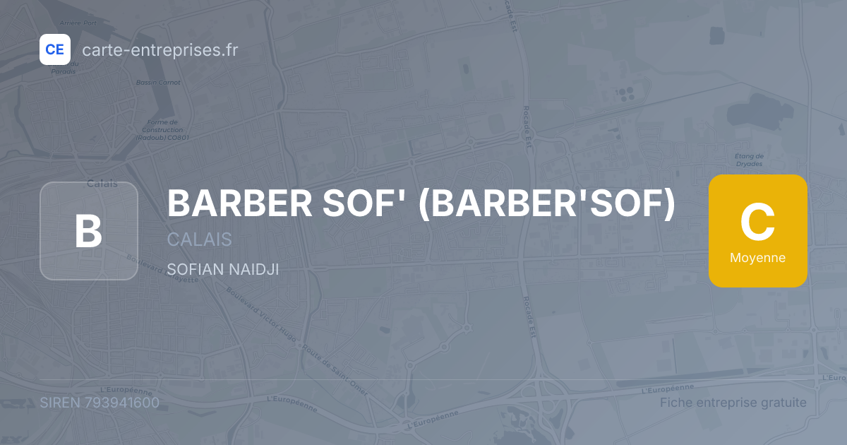 BARBER SOF' (BARBER'SOF) — 793941600 — fiche entreprise