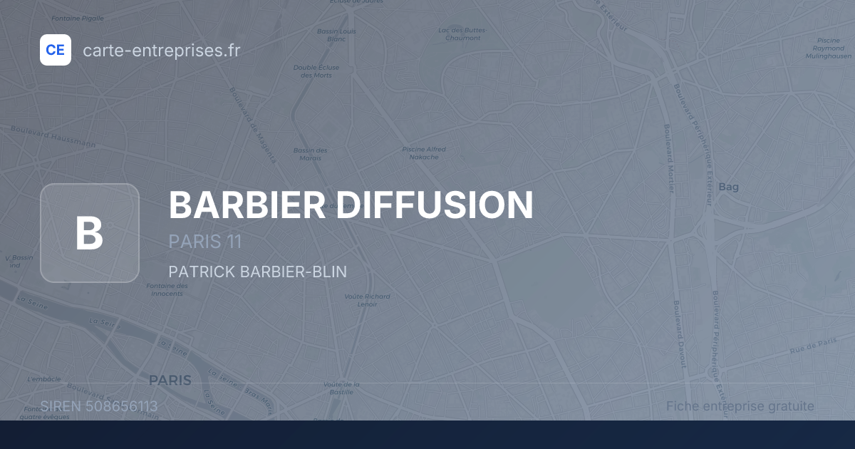 BARBIER DIFFUSION — 508656113 — fiche entreprise