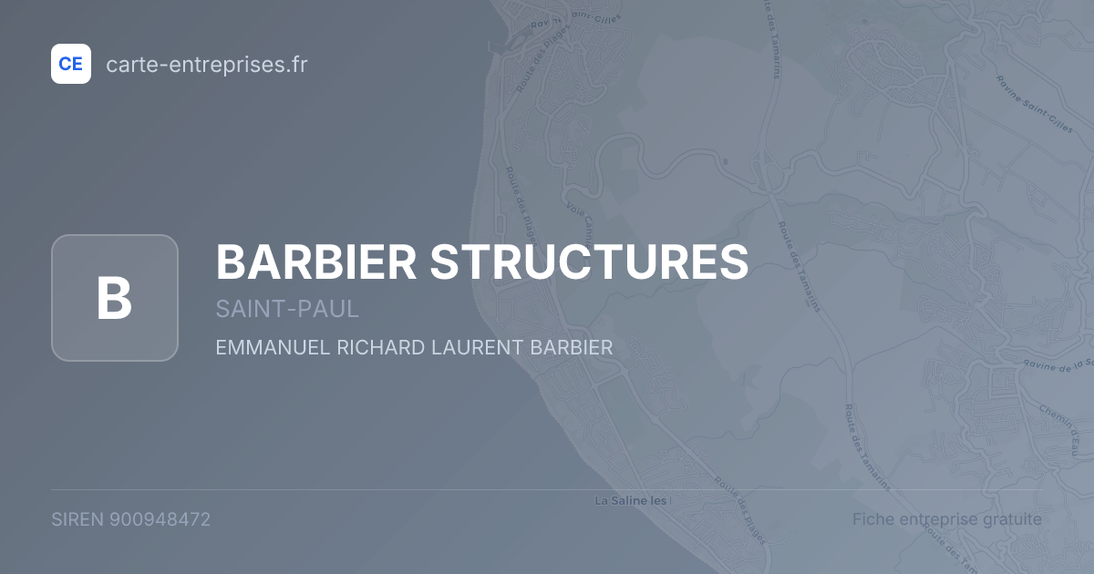 BARBIER STRUCTURES — 900948472 — fiche entreprise