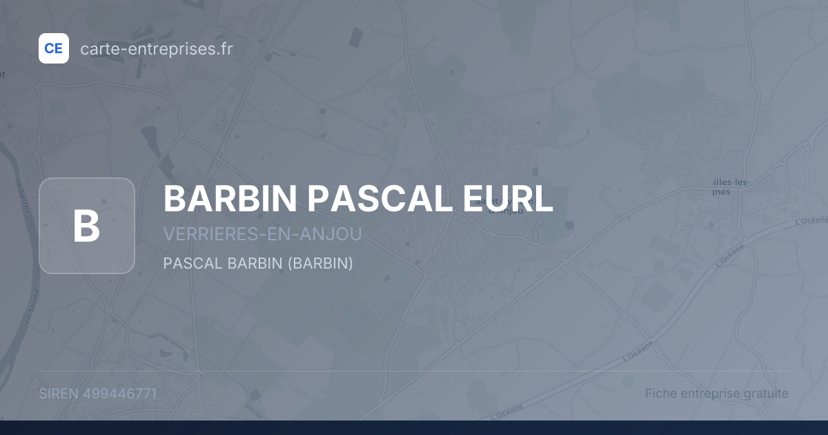 BARBIN PASCAL EURL — 499446771 — fiche entreprise