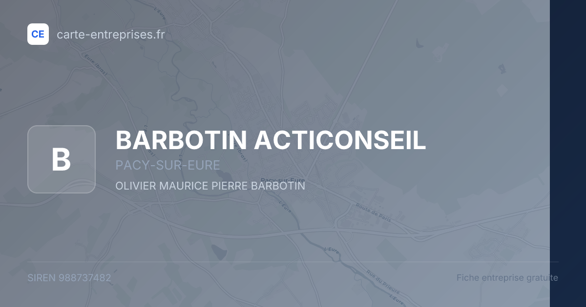 BARBOTIN ACTICONSEIL — 988737482 — fiche entreprise
