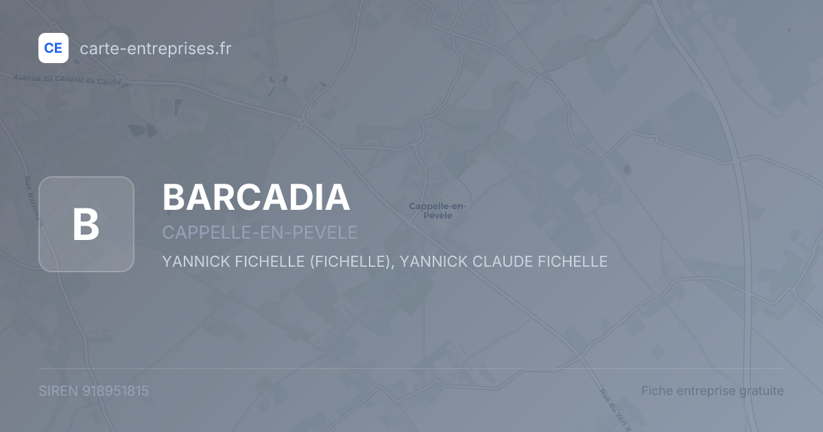 BARCADIA — 918951815 — fiche entreprise
