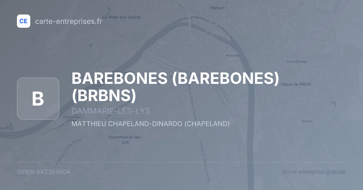 BAREBONES (BAREBONES) (BRBNS) — 943364604 — fiche entreprise