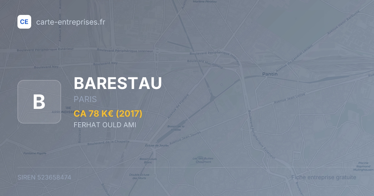 BARESTAU — 523658474 — fiche entreprise