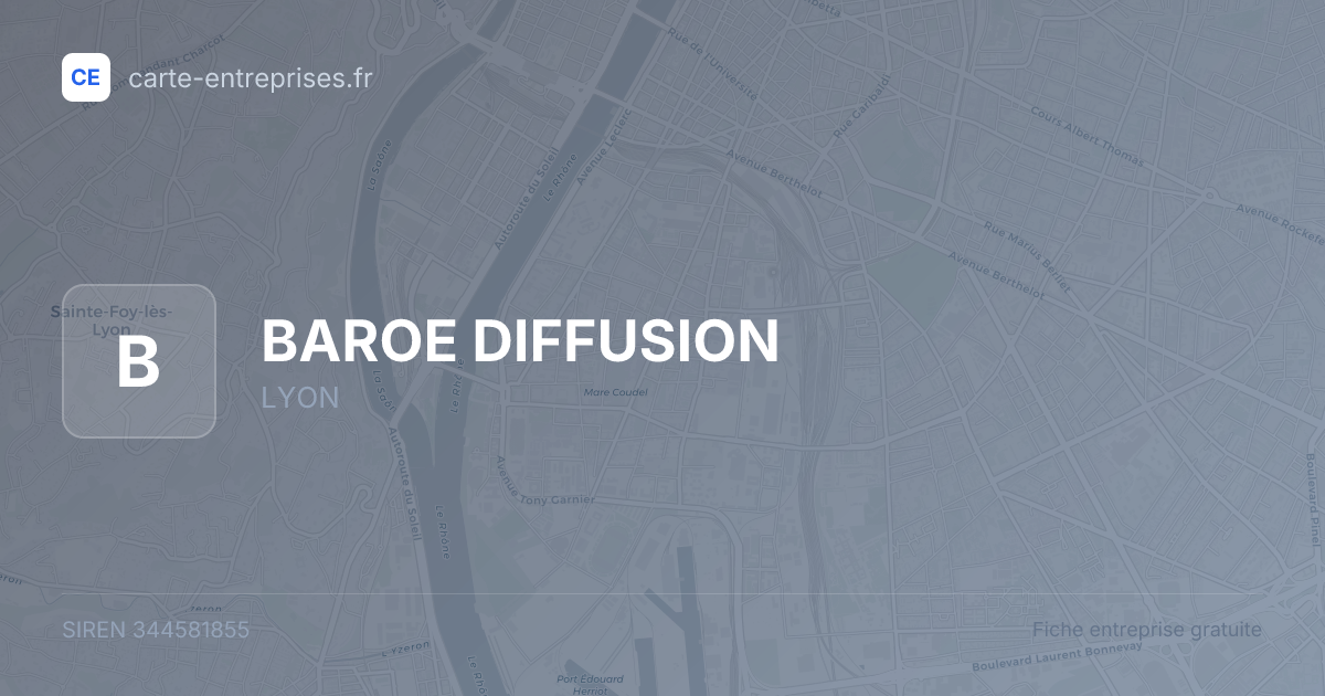 BAROE DIFFUSION — 344581855 — fiche entreprise