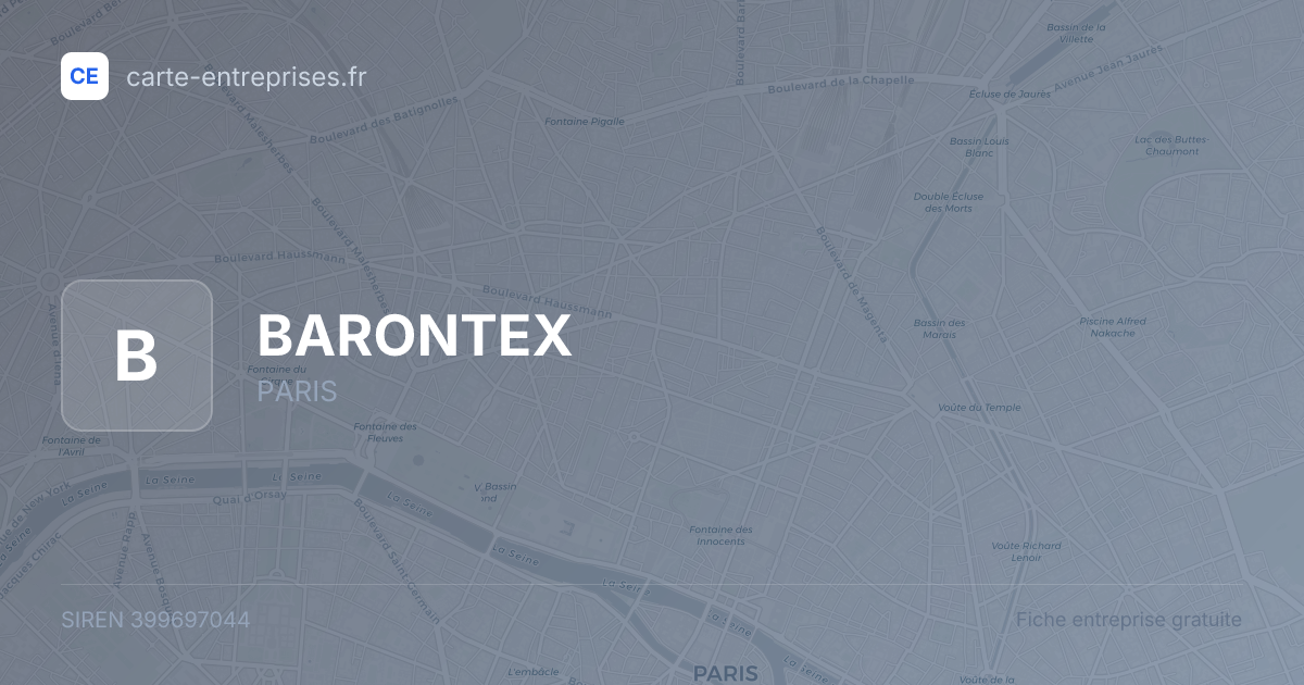 BARONTEX — 399697044 — fiche entreprise