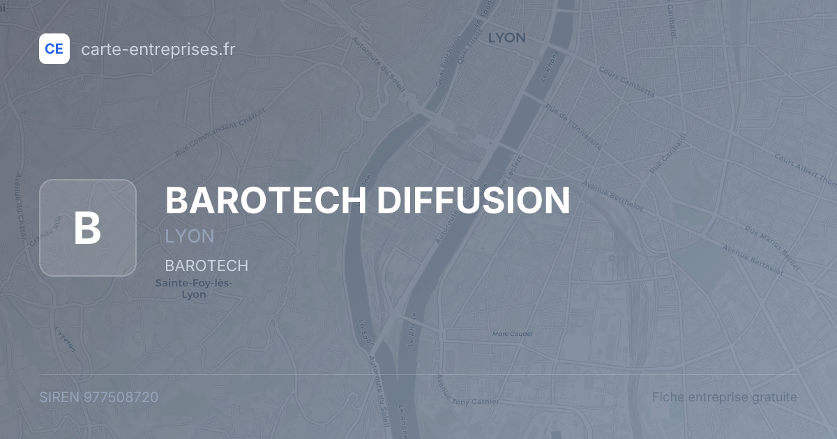BAROTECH DIFFUSION — 977508720 — fiche entreprise