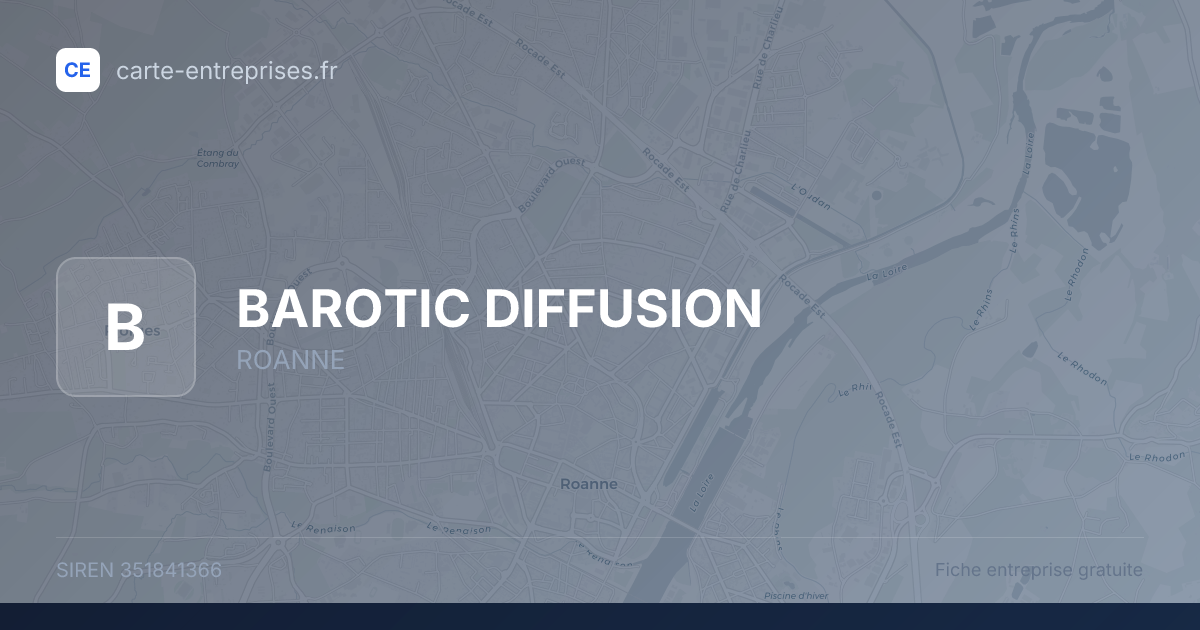 BAROTIC DIFFUSION — 351841366 — fiche entreprise