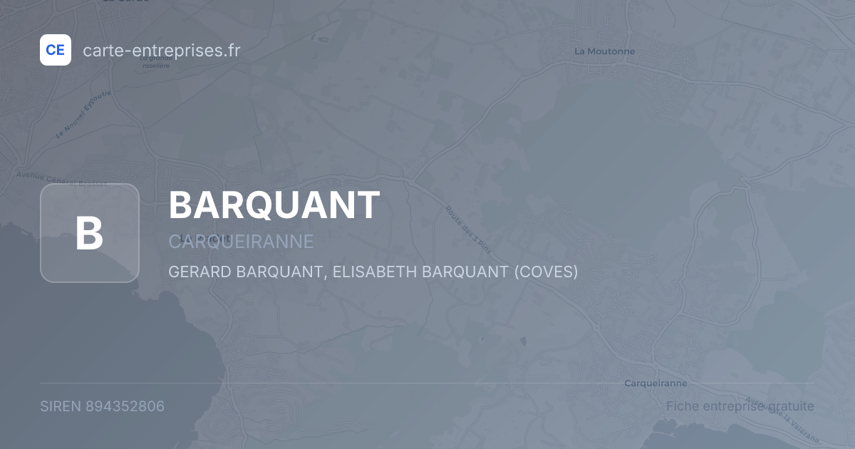 BARQUANT — 894352806 — fiche entreprise