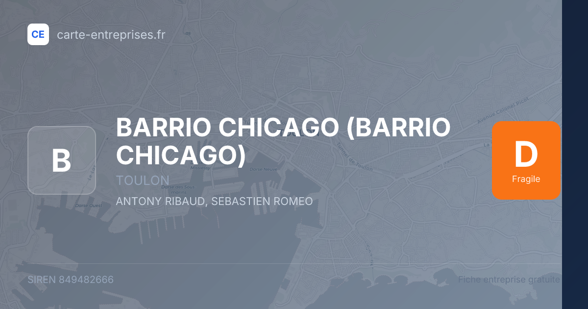 BARRIO CHICAGO (BARRIO CHICAGO) — 849482666 — fiche entreprise