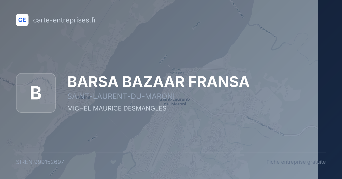BARSA BAZAAR FRANSA — 999152697 — fiche entreprise