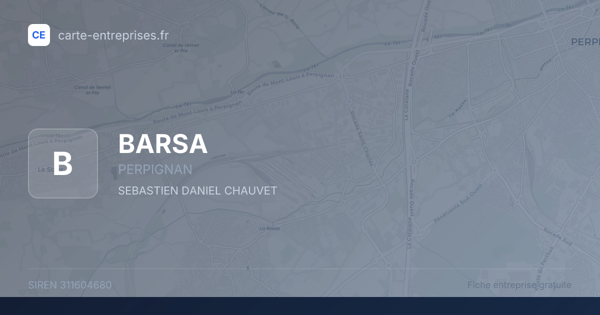BARSA — 311604680 — fiche entreprise