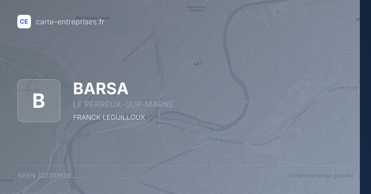 BARSA — 322397878 — fiche entreprise