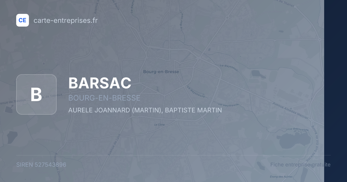 BARSAC — 527543896 — fiche entreprise