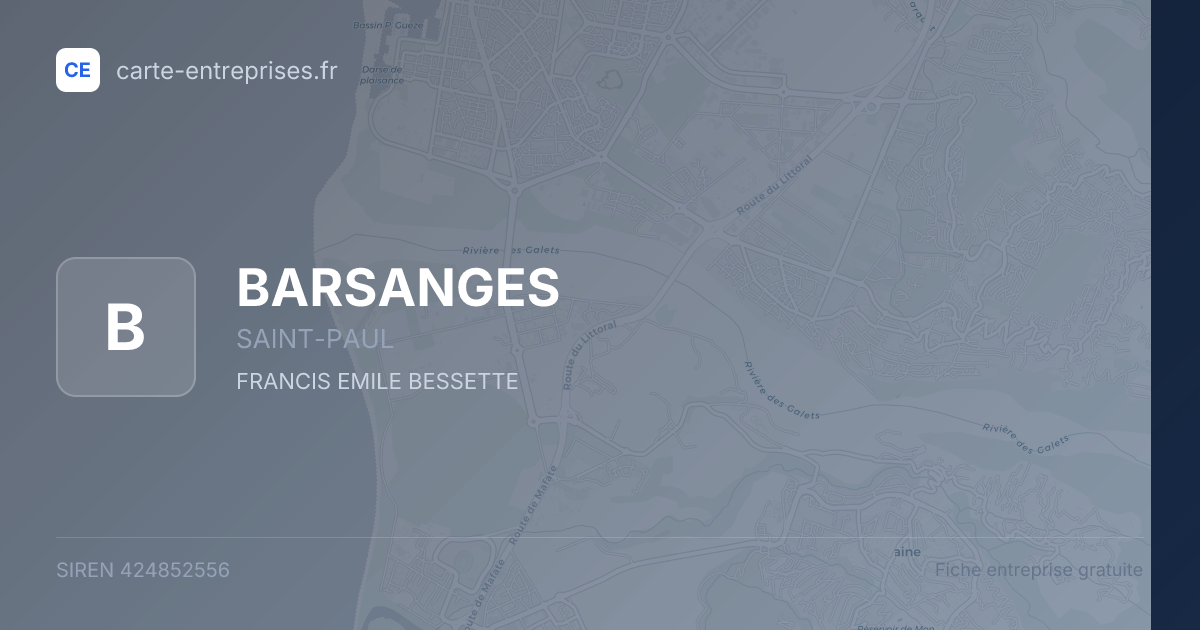 BARSANGES — 424852556 — fiche entreprise