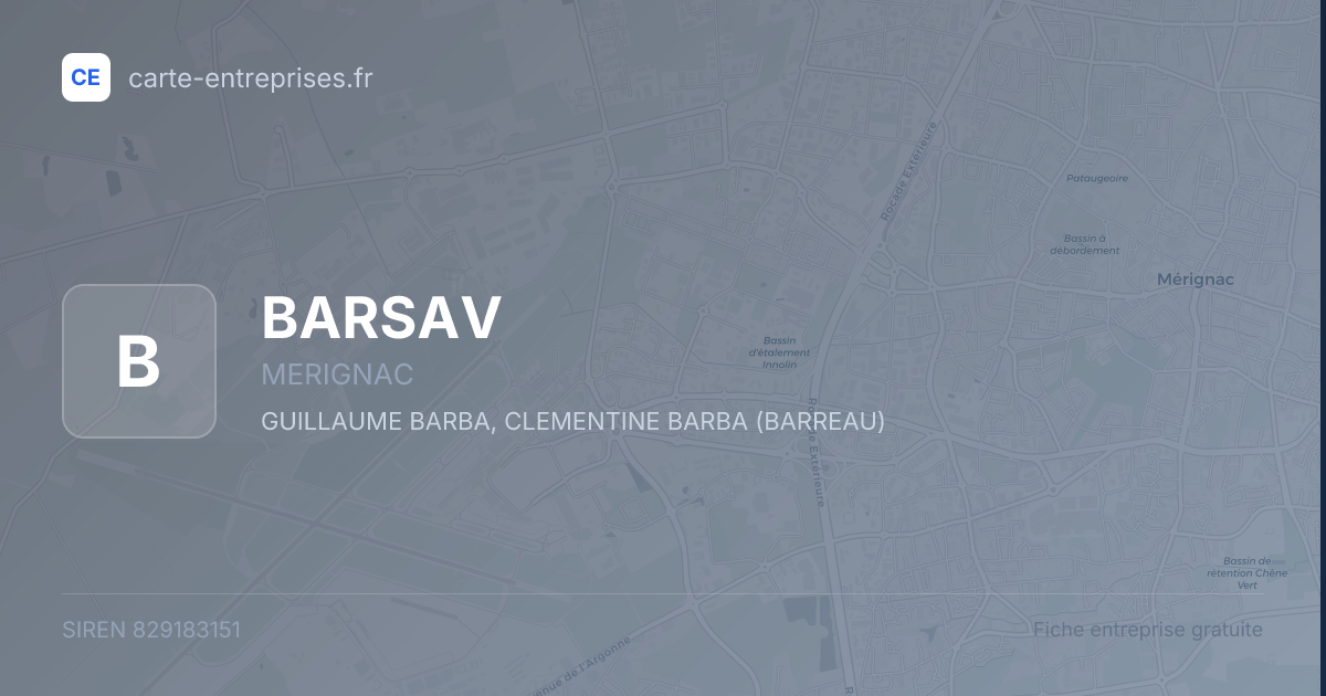 BARSAV — 829183151 — fiche entreprise