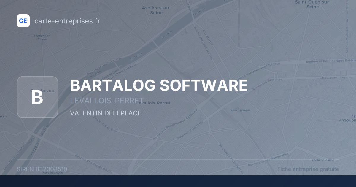 BARTALOG SOFTWARE — 832008510 — fiche entreprise