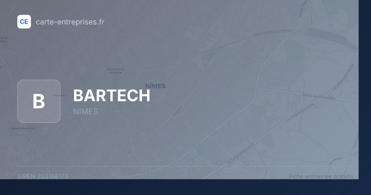 BARTECH — 353158173 — fiche entreprise