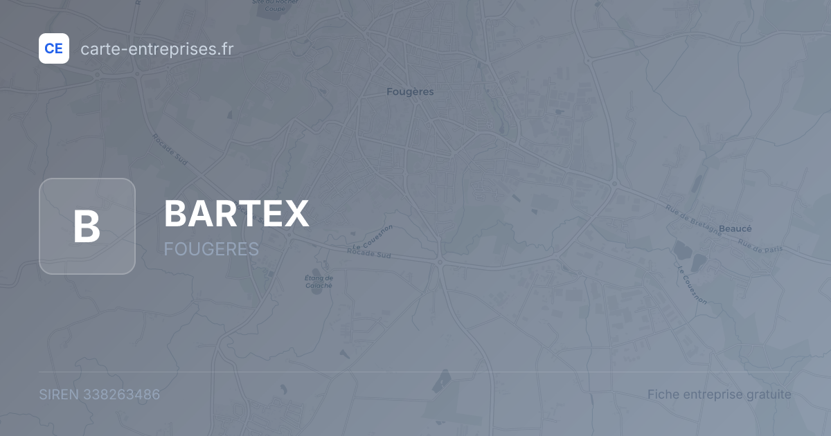 BARTEX — 338263486 — fiche entreprise