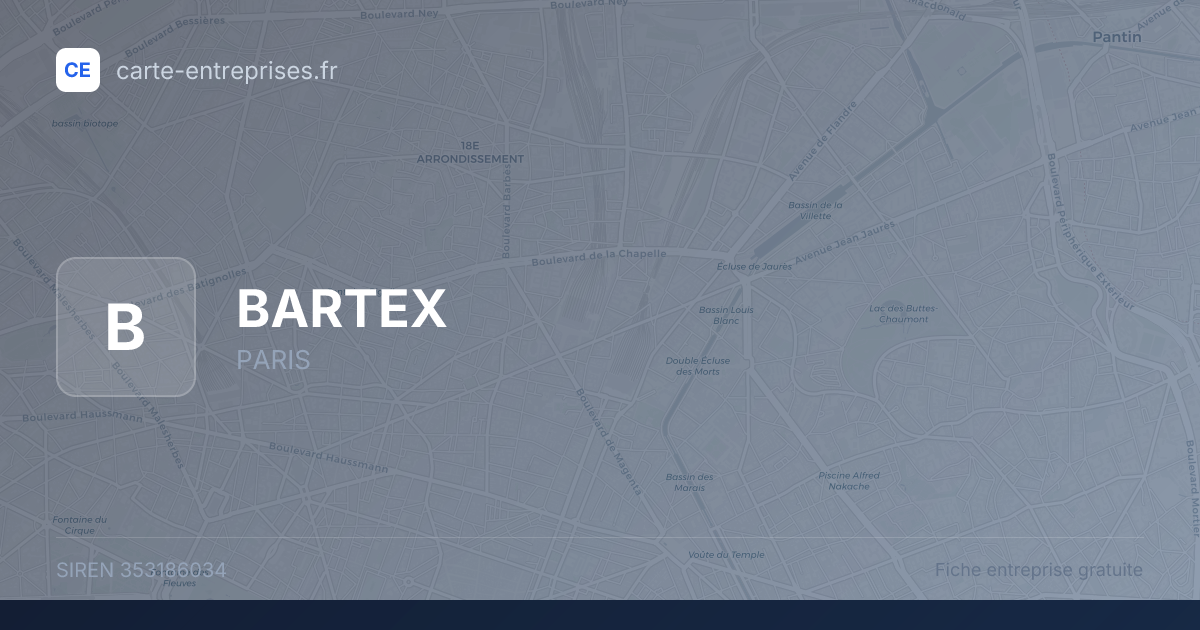 BARTEX — 353186034 — fiche entreprise