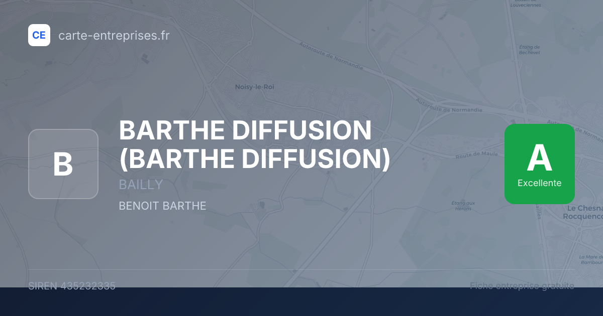 BARTHE DIFFUSION — 435232335 — fiche entreprise