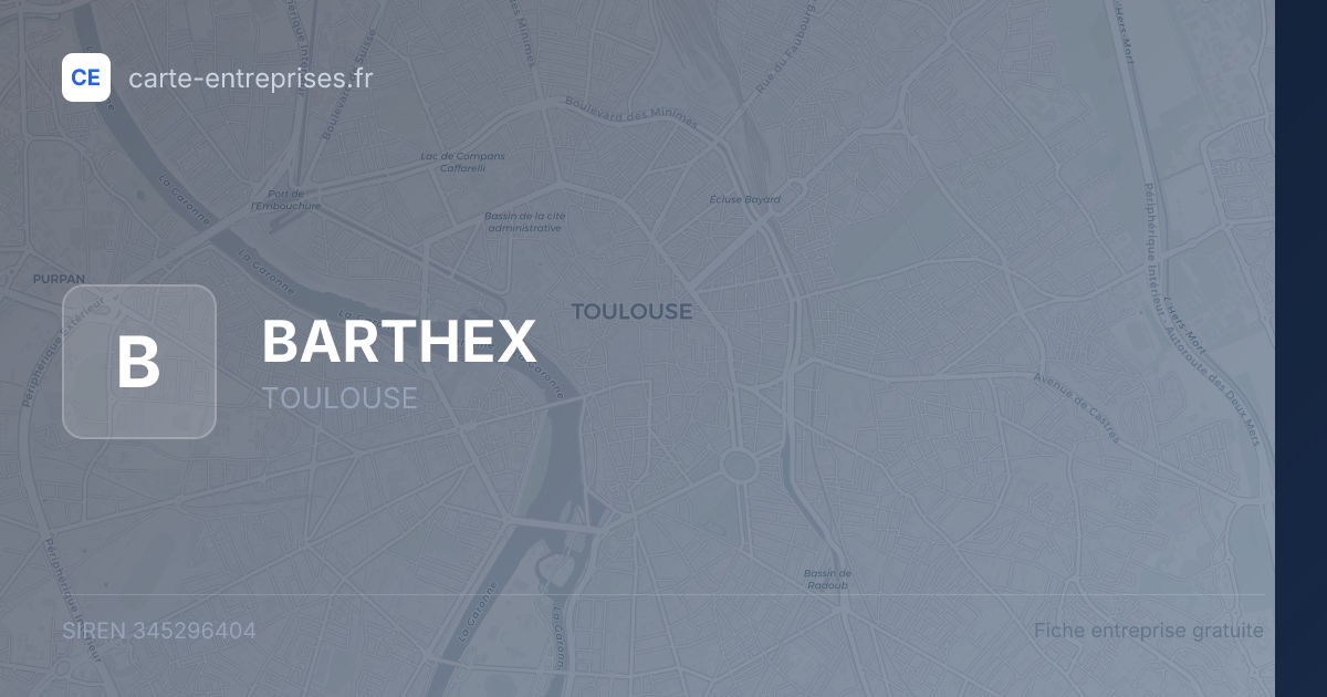 BARTHEX — 345296404 — fiche entreprise