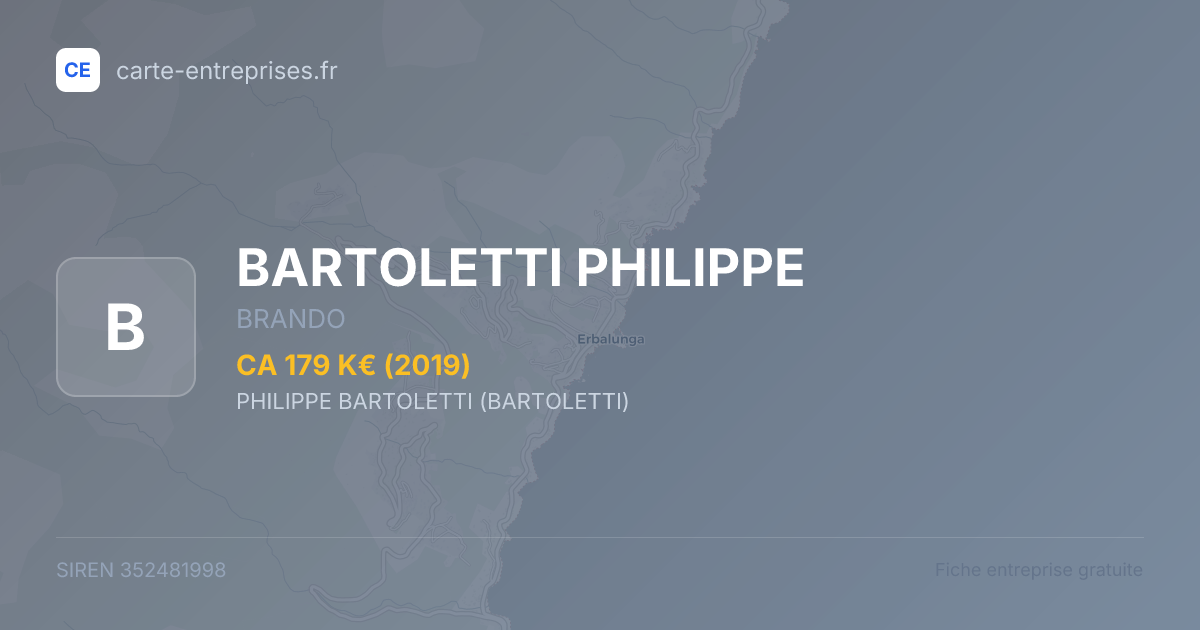 BARTOLETTI PHILIPPE — 352481998 — fiche entreprise