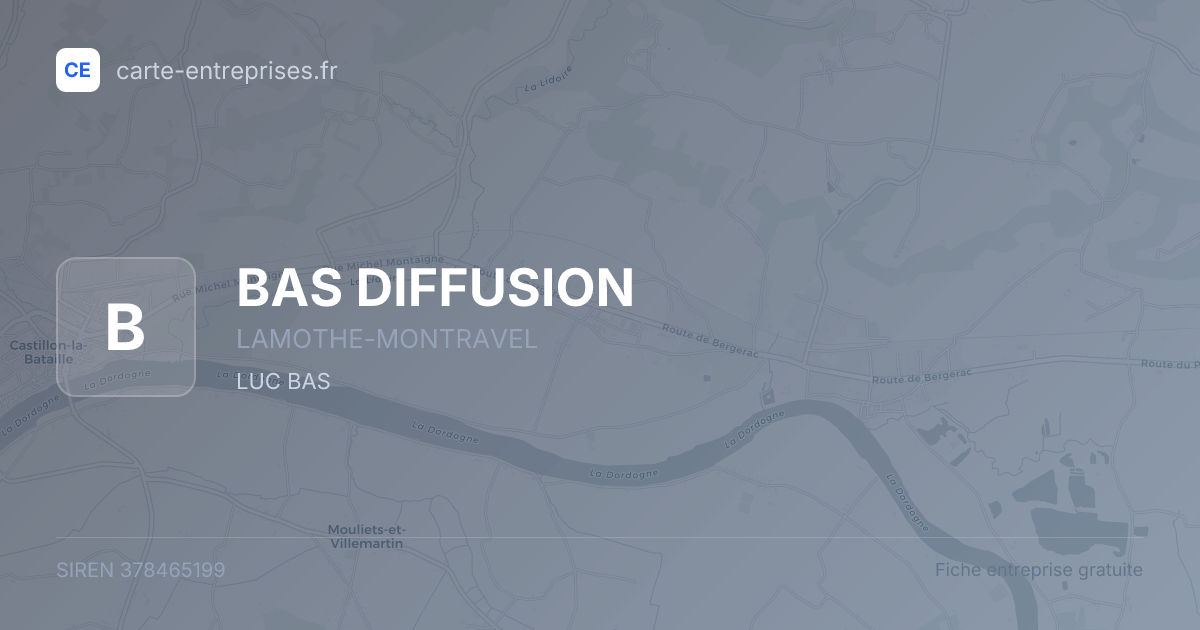 BAS DIFFUSION — 378465199 — fiche entreprise