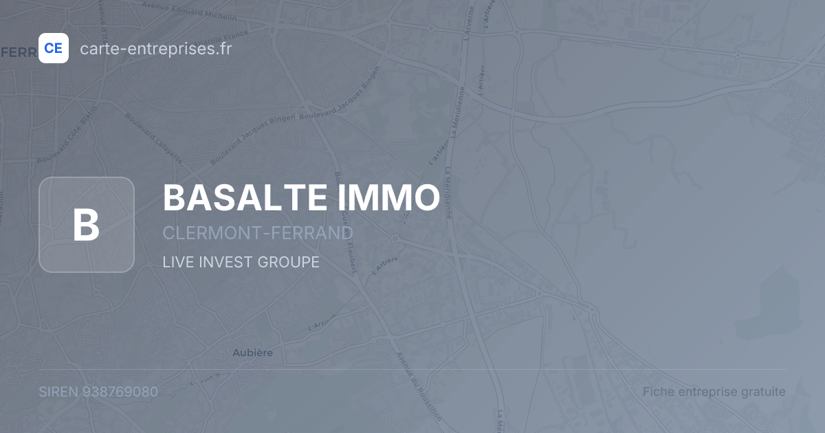 BASALTE IMMO — 938769080 — fiche entreprise