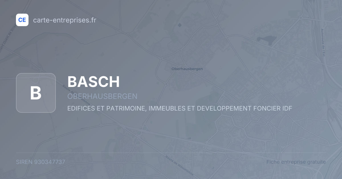 BASCH — 930347737 — fiche entreprise