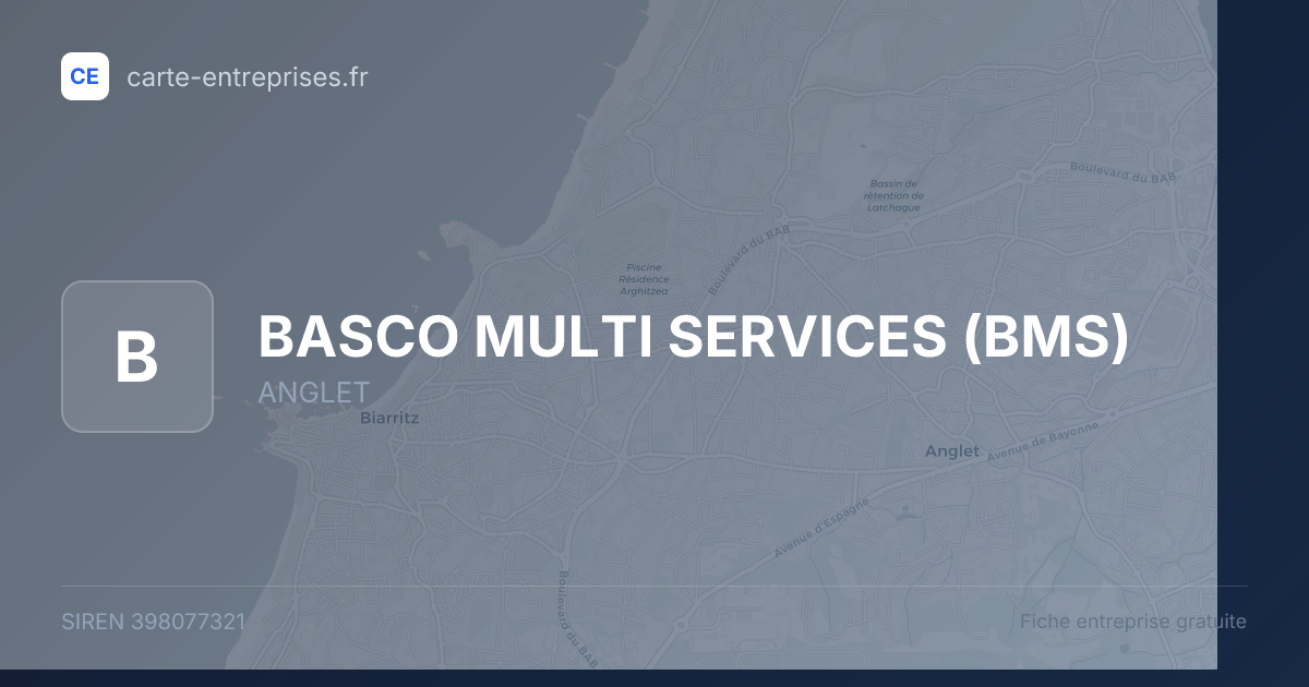 BASCO MULTI SERVICES (BMS) — 398077321 — fiche entreprise